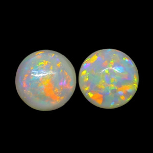 Australian Opal Pair - 4 MM Round Opal Pair