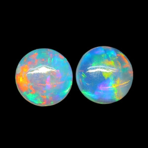 Australian Opal Pair - 4 MM Round Opal Pair