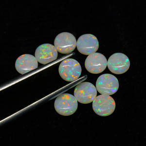 Australian Opal 5.00 MM Round White Fire