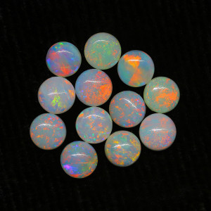 Australian Opal 3.50 MM Round Red Fire