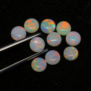 Australian Opal 2.50 MM Round Red Fire