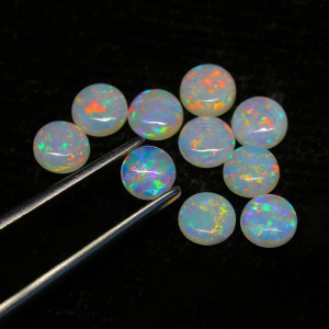 Australian Opal 5.00 MM Round Multicolor Fire