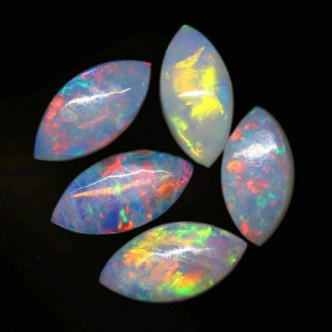 Australian Opal 2 X 4 MM Marquise Multicolor Fire